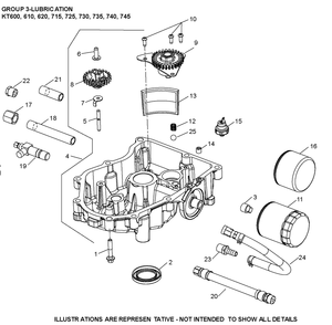 Kt735-3092 Lubrication Diagram and Parts List for KT735-3092  Cub Cadet Lawn Tractor